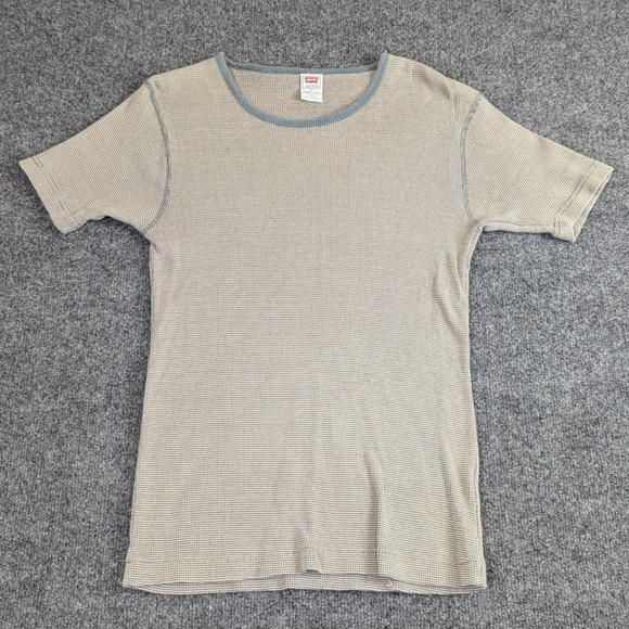 Levi's Other - Vintage Levis Authentic Jeanswear Thermal Shirt Mens Large Grey Stripe USA Made